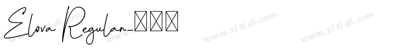 Elova Regular字体转换